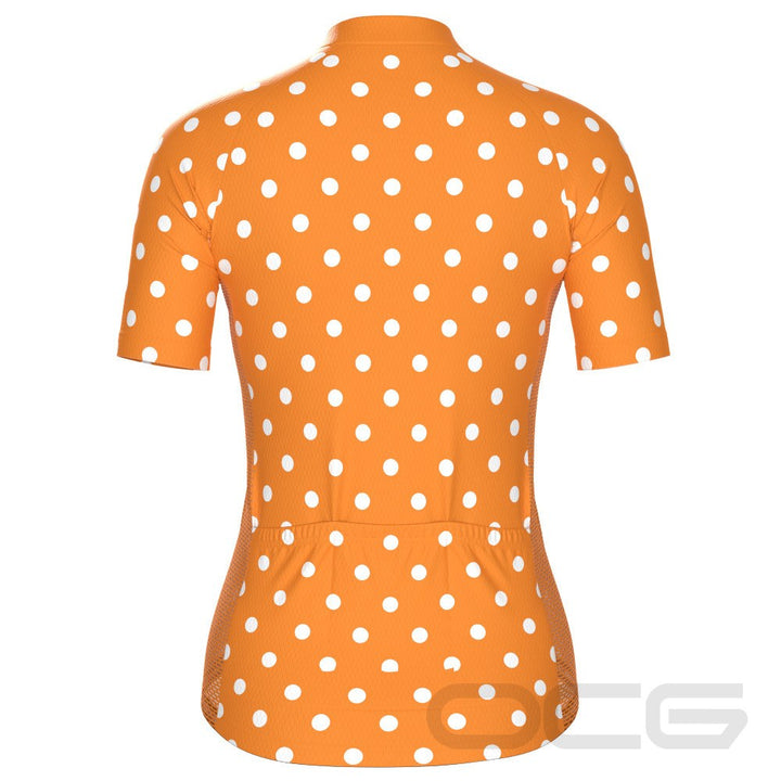 Women's High Visibility Polka Dot Cycling Jersey