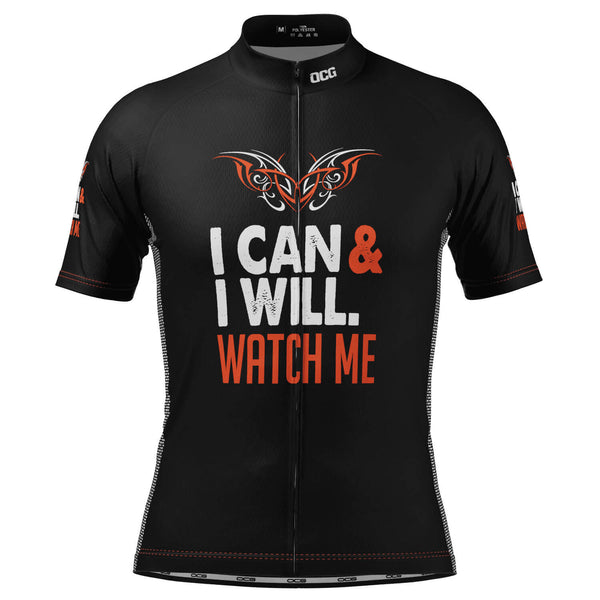 Men's I Can I Will. Watch Me Short Sleeve Cycling Jersey