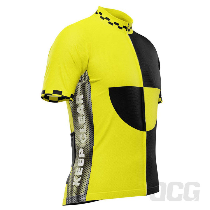 Men's Keep Clear Test Dummy Safety High Viz Cycling Jersey