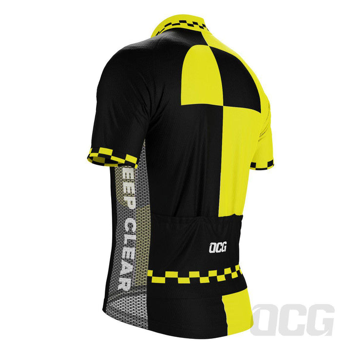 Men's Keep Clear Test Dummy Safety High Viz Cycling Jersey