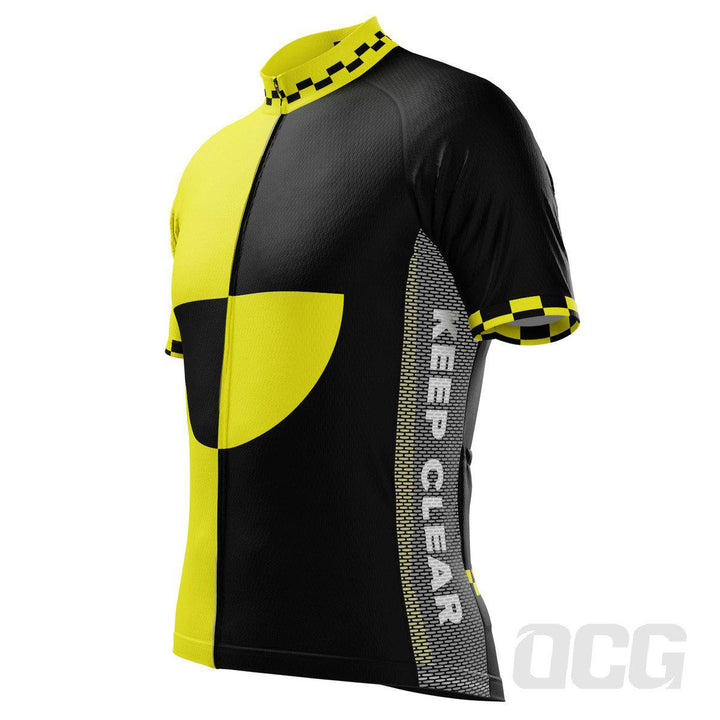 Men's Keep Clear Test Dummy Safety High Viz Cycling Jersey