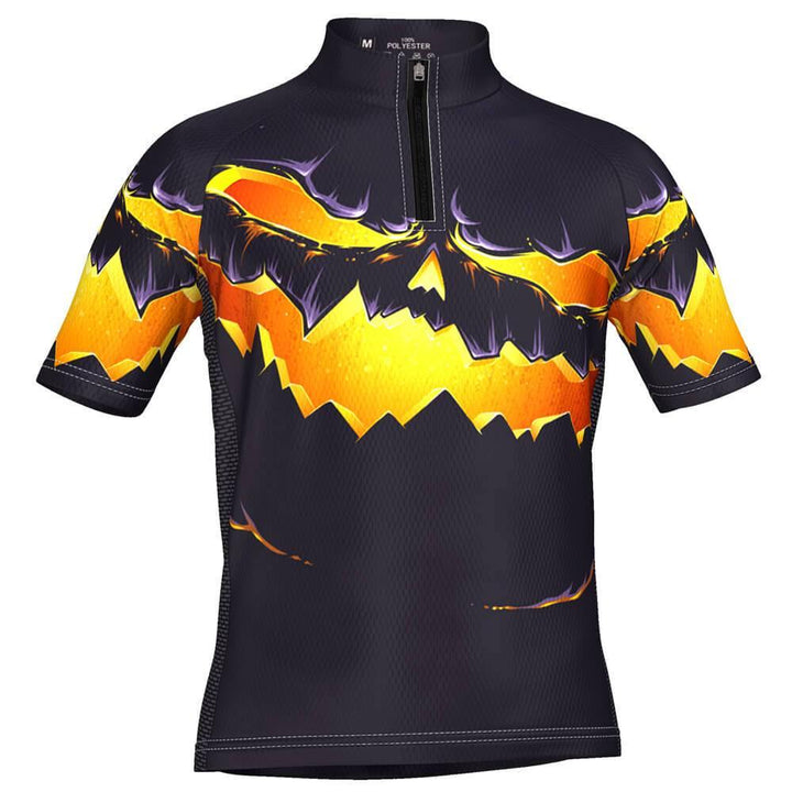 Kid's Purple Pumpkin Eater Short Sleeve Cycling Jersey