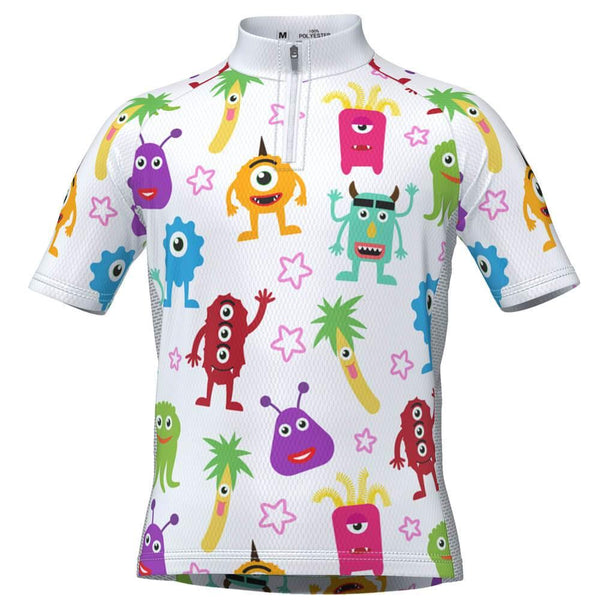 Kid's Happy Monsters Short Sleeve Cycling Jersey