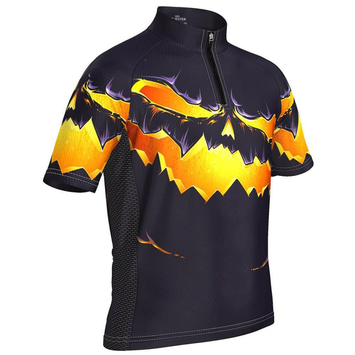 Kid's Purple Pumpkin Eater Short Sleeve Cycling Jersey