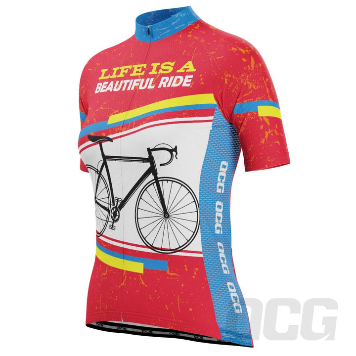 Women's Life is a Beautiful Ride Short Sleeve Cycling Jersey