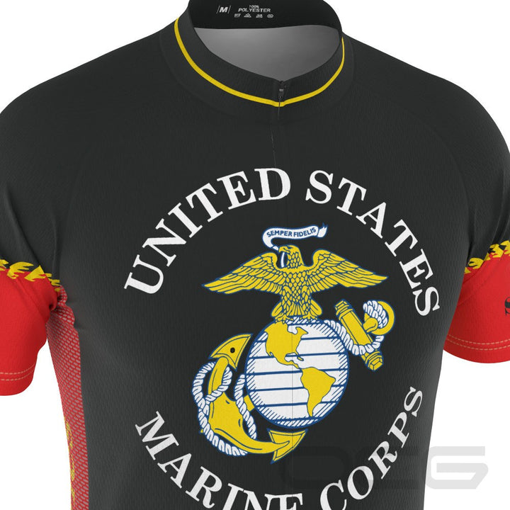 Men's Marine Corps USMC Short Sleeve Cycling Jersey