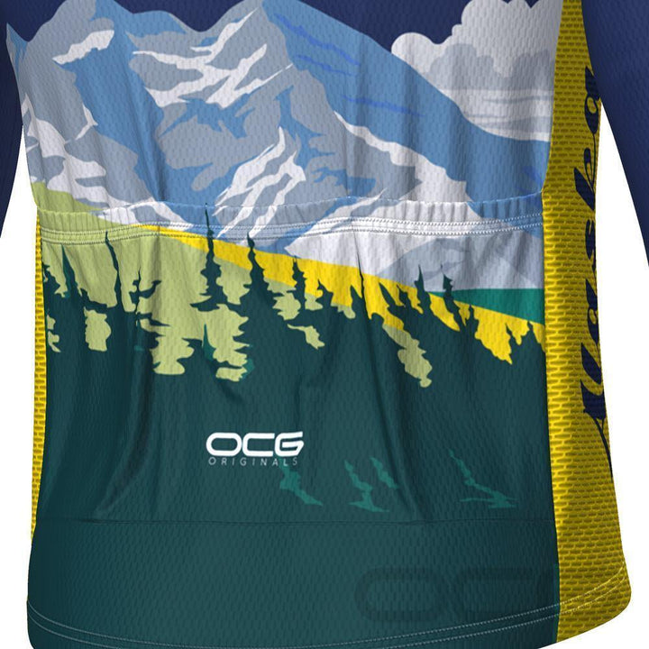 Men's Alaska Flag Long Sleeve Cycling Jersey