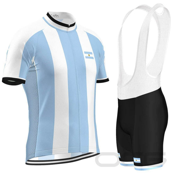 Men's Argentina Flag National Pro-Band Cycling Kit