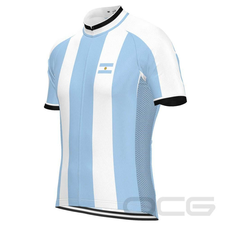 Men's Argentina Flag National Pro-Band Cycling Kit