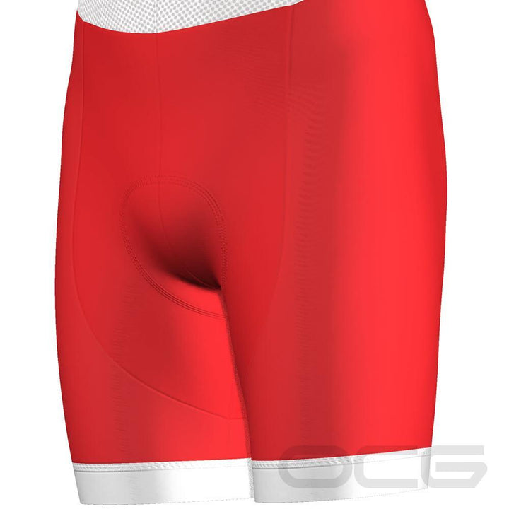 Men's Christmas Red Pro-Band Cycling Bibs