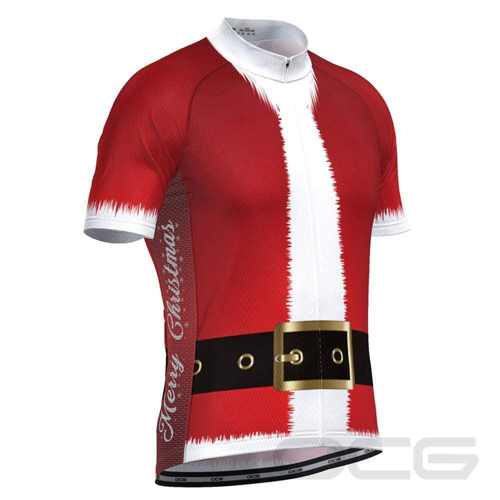Men's Christmas Santa Fun to Ride Short Sleeve Cycling Jersey
