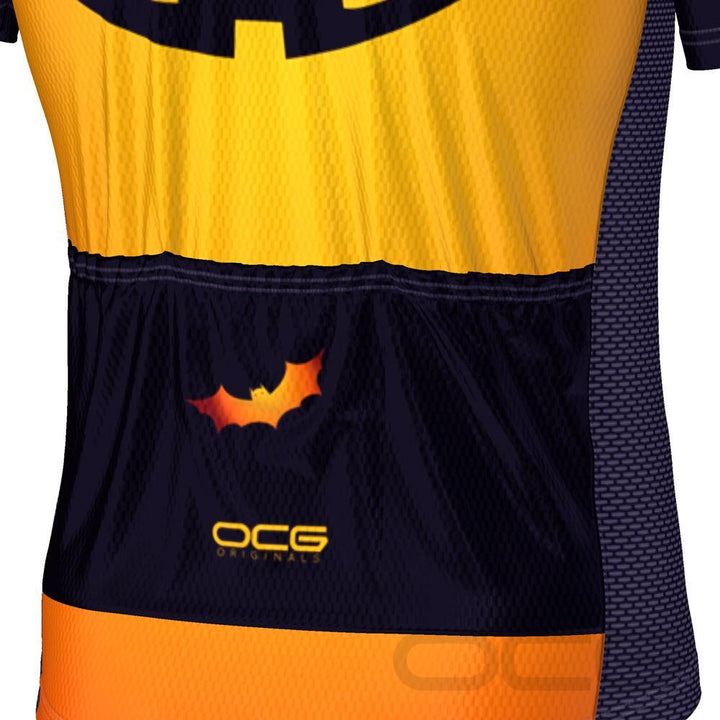 Men's Pumpkin Head Short Sleeve Cycling Jersey