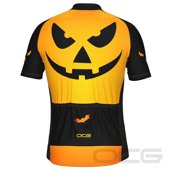Men's Pumpkin Head Short Sleeve Cycling Jersey