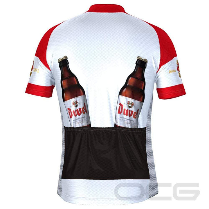 Men's Red Duvel Short Sleeve Cycling Jersey