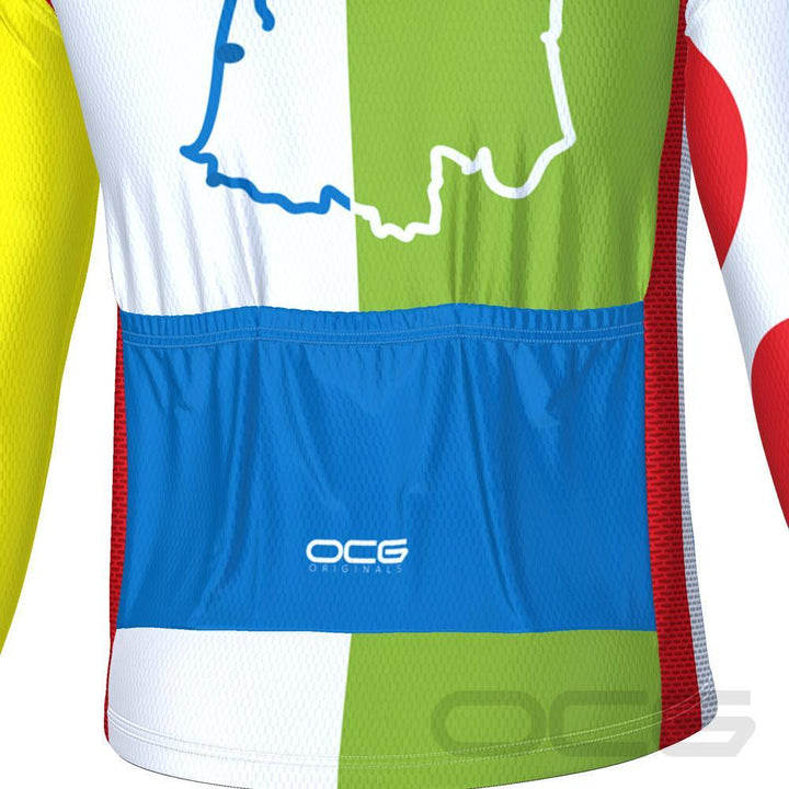 Men's Tour de France Leaders KOM Sprinters Long Sleeve Cycling Jersey