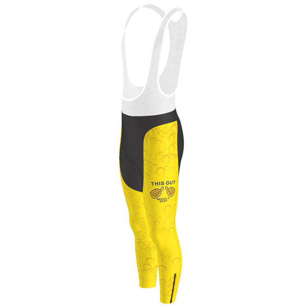 Men's Needs a Beer Full-Length Cycling Bib Tights