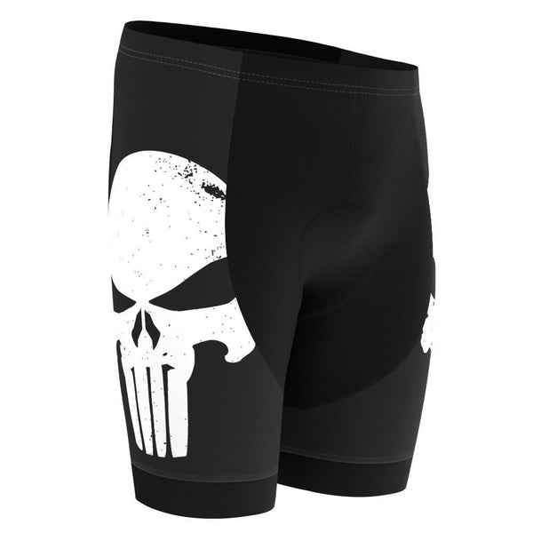 Men's Punisher Skull Gel Padded Cycling Shorts