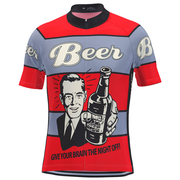 Men's Give Your Brain The Night Off Beer Cycling Jersey