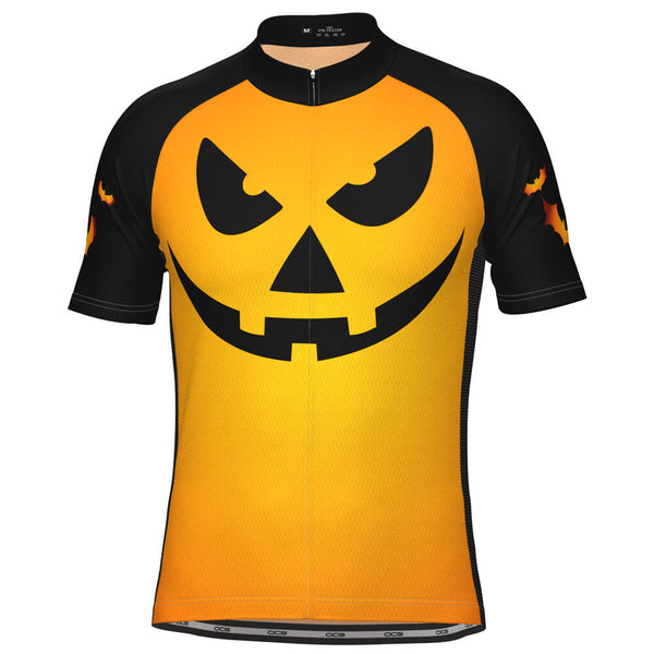 Men's Pumpkin Head Short Sleeve Cycling Jersey