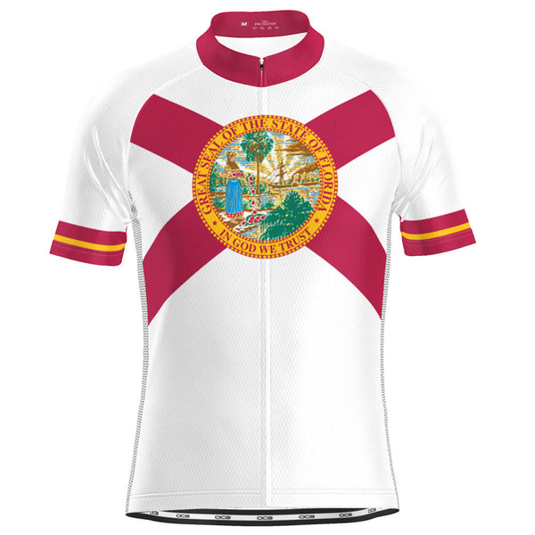 Men's Florida State Flag Short Sleeve Cycling Jersey