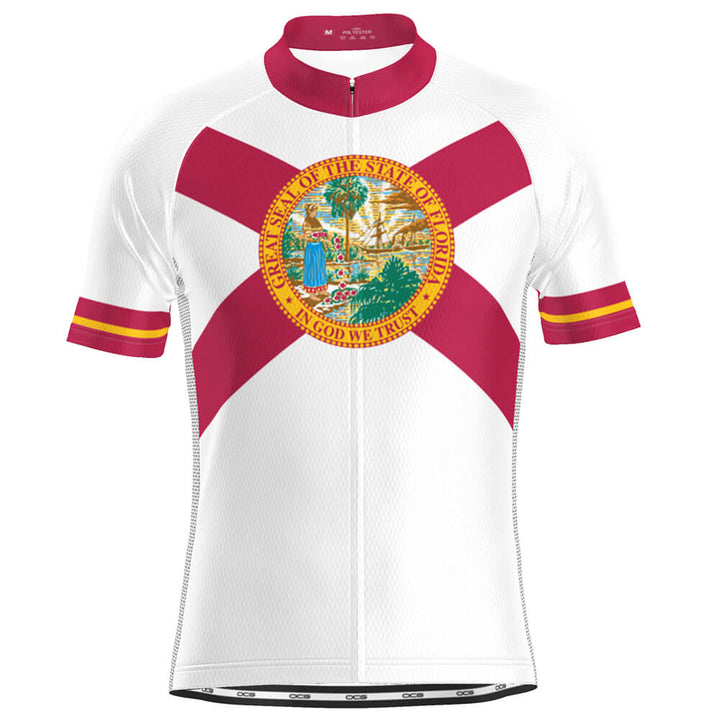 Men's Florida State Flag Short Sleeve Cycling Jersey
