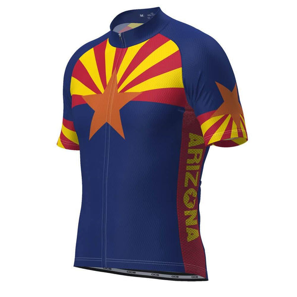 Men's Arizona State Flag Short Sleeve Cycling Jersey