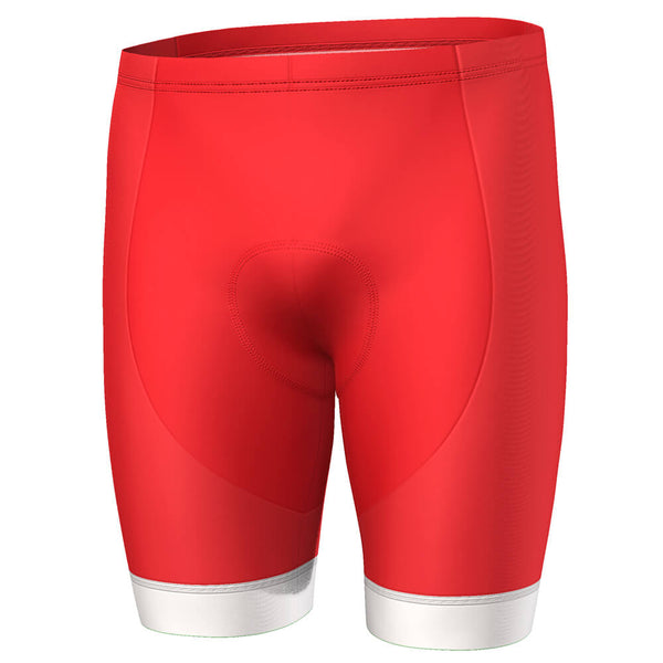 Men's Red Christmas Pro-Band Cycling Shorts