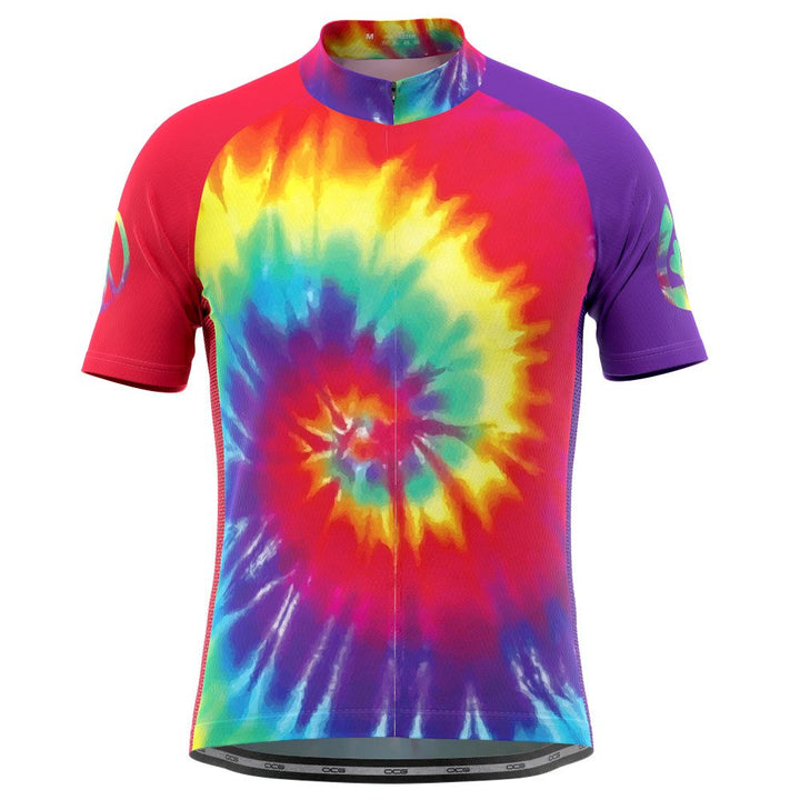 Men's Tie Dye Short Sleeve Cycling Jersey