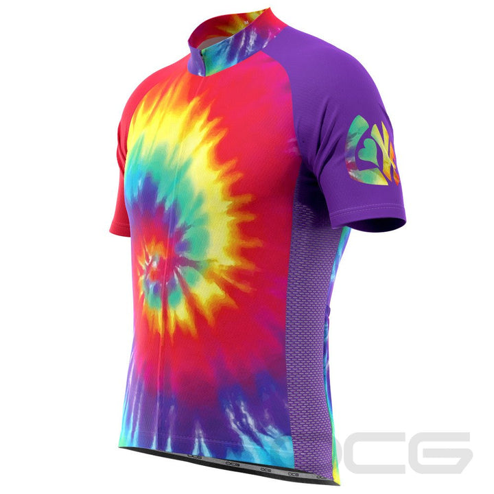 Men's Tie Dye Short Sleeve Cycling Jersey