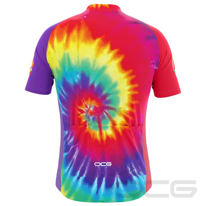 Men's Tie Dye Short Sleeve Cycling Jersey