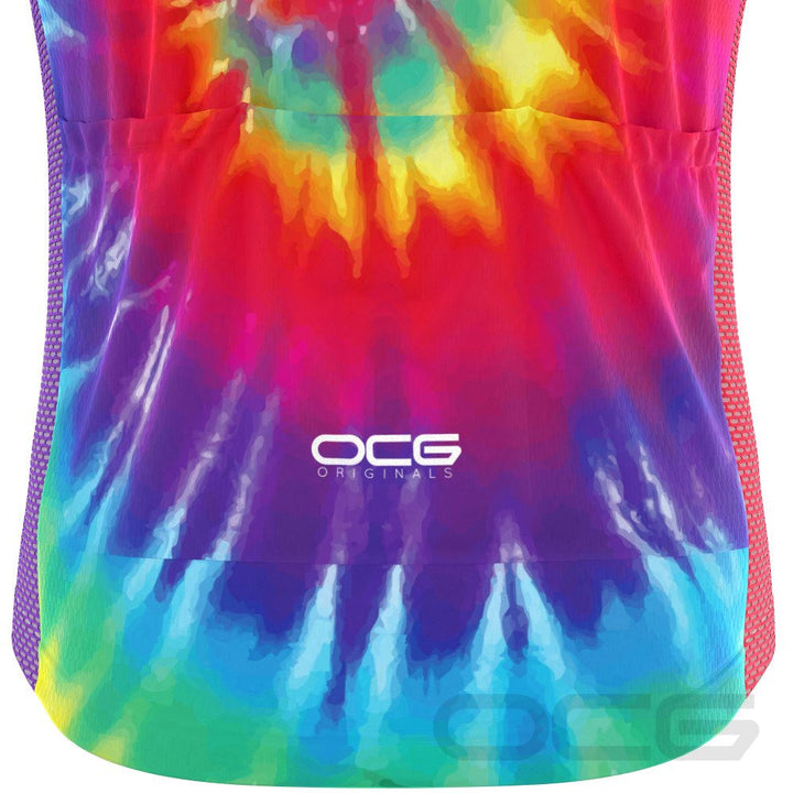 Men's Tie Dye Short Sleeve Cycling Jersey