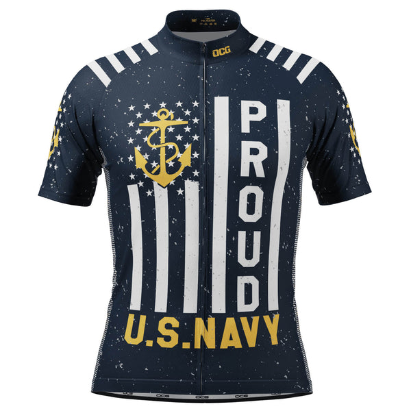 Men's USAF Navy Proud Short Sleeve Cycling Jersey