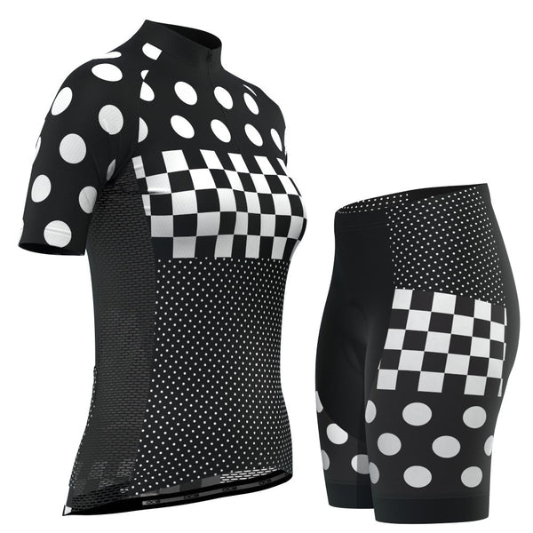 Women's "Nina" Polka Dot Pro-Band Short Sleeve Cycling Kit