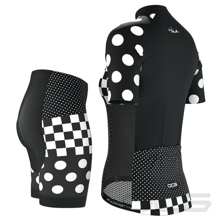 Women's "Nina" Polka Dot Pro-Band Short Sleeve Cycling Kit