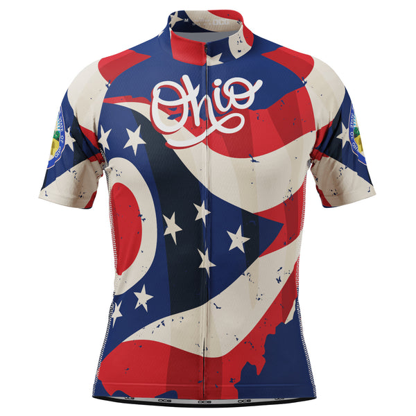 Men's Ohio US State Icon Short Sleeve Cycling Jersey