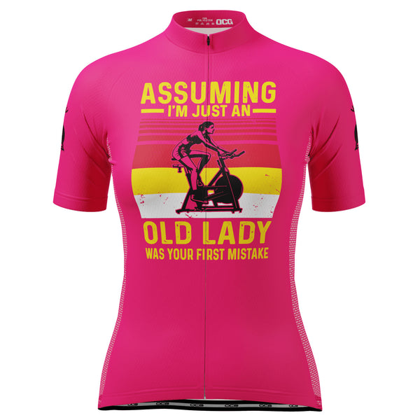 Women's Old Lady Mistake Short Sleeve Cycling Jersey