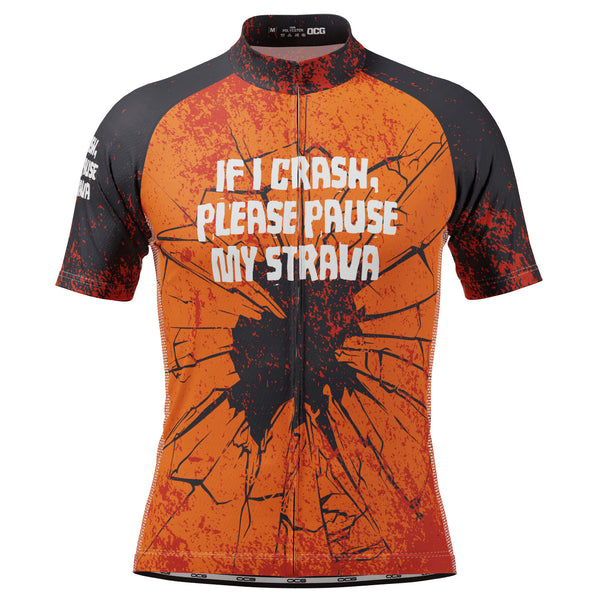 Men's Pause My Strava Short Sleeve Cycling Jersey