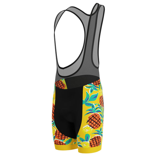 Men's Pineapple Fun Gel Padded Cycling Bib