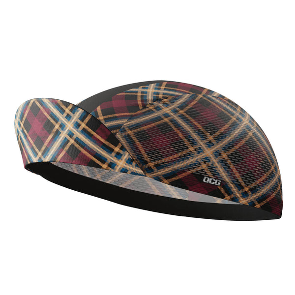 Unisex Red Plaid Checkered Quick Dry Cycling Cap