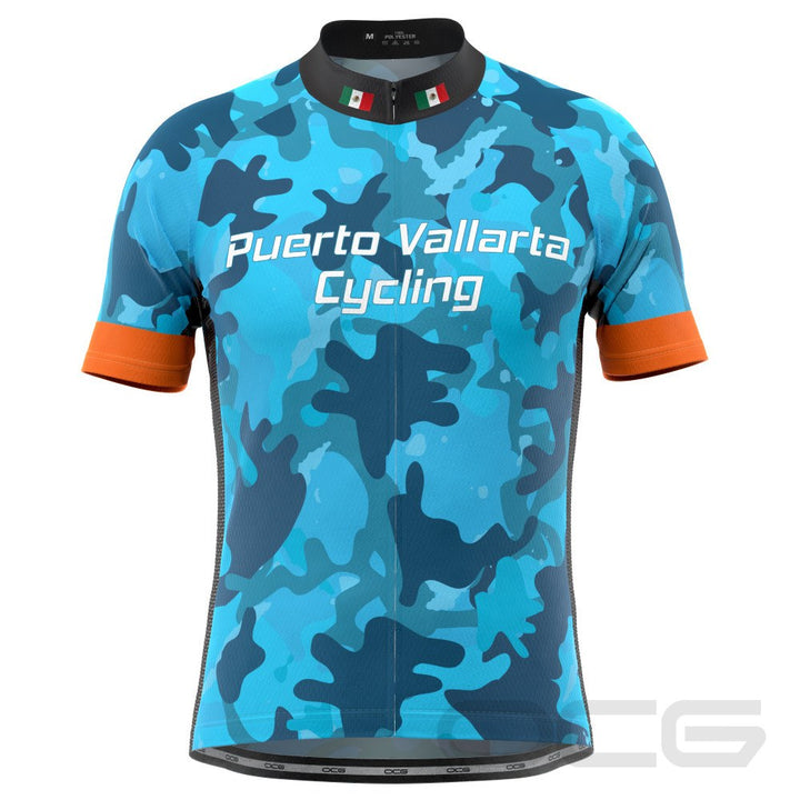 Men's Puerto Vallarta Camo Short Sleeve Cycling Jersey