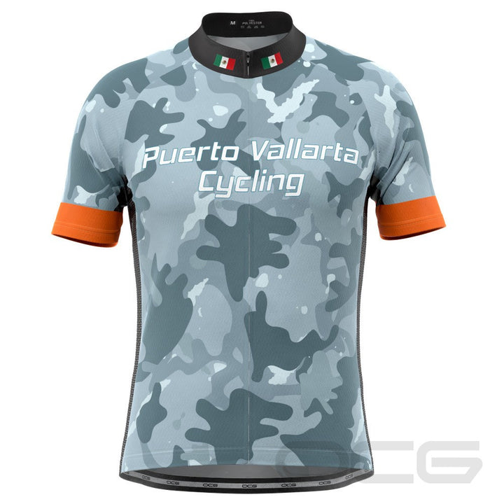 Men's Puerto Vallarta Camo Short Sleeve Cycling Jersey