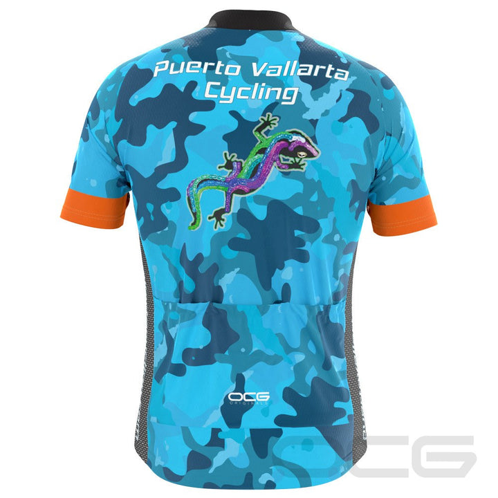 Men's Puerto Vallarta Camo Short Sleeve Cycling Jersey