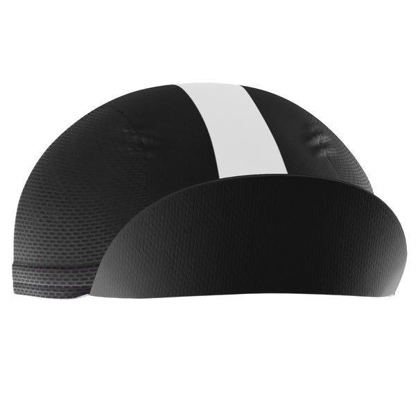 Unisex Retro One Stripe Black Quick Dry Cycling Cap