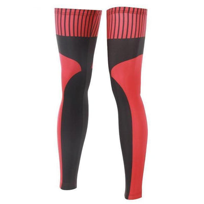 Red and Black Zip Base Leg Warmers