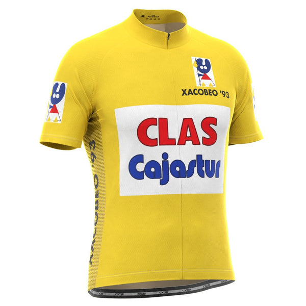 Men's Retro 1992 Clas-Cajastur Short Sleeve Cycling Jersey