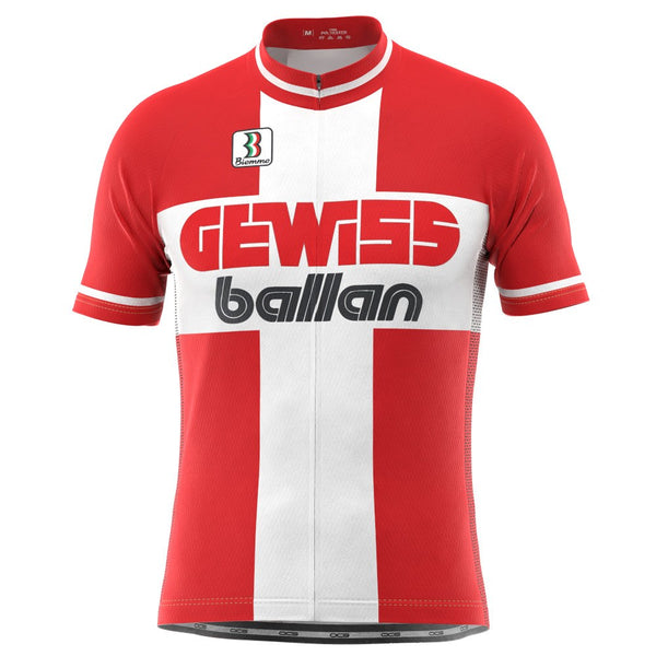 Men's Retro 1995 Gewiss Ballan Short Sleeve Cycling Jersey