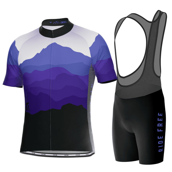 Men's Ride Free Sunset 2 Piece Cycling Kit