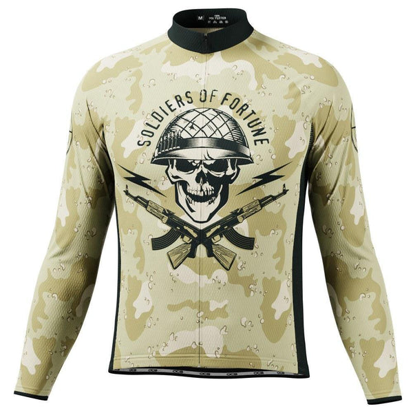 Men's Soldiers of Fortune Camo Long Sleeve Cycling Jersey