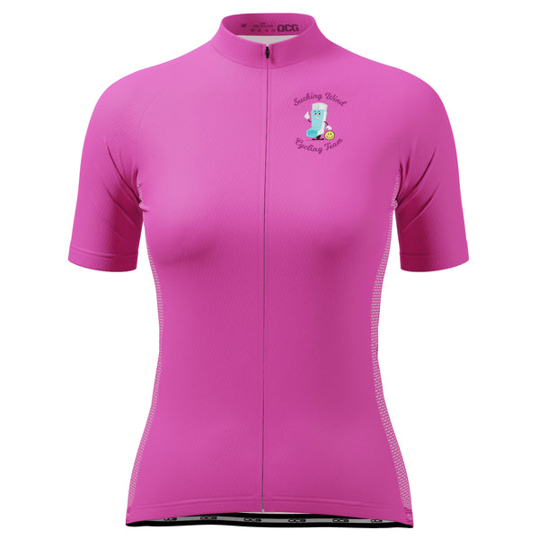 Women's Sucking Wind Cycling Team Short Sleeve Cycling Jersey