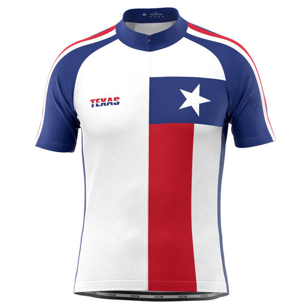 Men's Texas State Flag Short Sleeve Cycling Jersey